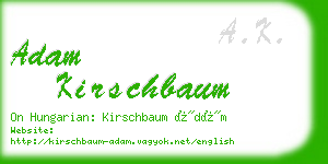 adam kirschbaum business card